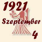 Szűz, 1921. Szeptember 4