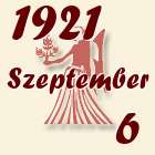 Szűz, 1921. Szeptember 6