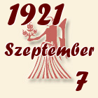 Szűz, 1921. Szeptember 7