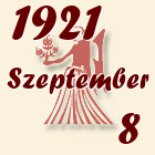 Szűz, 1921. Szeptember 8