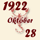 Skorpió, 1922. Október 28