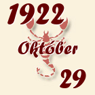 Skorpió, 1922. Október 29
