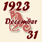 Bak, 1923. December 31