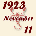 Skorpió, 1923. November 11