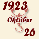 Skorpió, 1923. Október 26