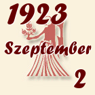 Szűz, 1923. Szeptember 2