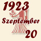 Szűz, 1923. Szeptember 20