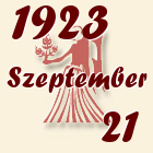 Szűz, 1923. Szeptember 21