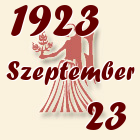 Szűz, 1923. Szeptember 23