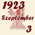 Szűz, 1923. Szeptember 3