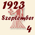Szűz, 1923. Szeptember 4