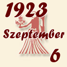 Szűz, 1923. Szeptember 6