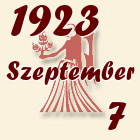 Szűz, 1923. Szeptember 7