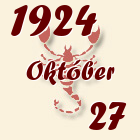Skorpió, 1924. Október 27