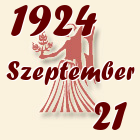 Szűz, 1924. Szeptember 21