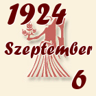 Szűz, 1924. Szeptember 6