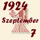 Szűz, 1924. Szeptember 7