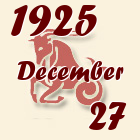 Bak, 1925. December 27