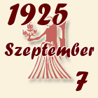 Szűz, 1925. Szeptember 7
