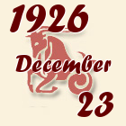 Bak, 1926. December 23