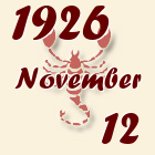 Skorpió, 1926. November 12
