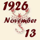 Skorpió, 1926. November 13
