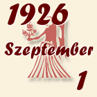 Szűz, 1926. Szeptember 1