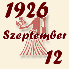 Szűz, 1926. Szeptember 12