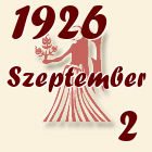 Szűz, 1926. Szeptember 2