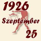 Mérleg, 1926. Szeptember 25
