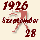 Mérleg, 1926. Szeptember 28