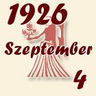 Szűz, 1926. Szeptember 4