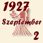 Szűz, 1927. Szeptember 2