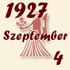 Szűz, 1927. Szeptember 4