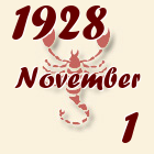 Skorpió, 1928. November 1