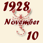Skorpió, 1928. November 10