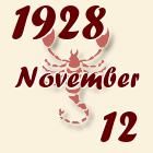 Skorpió, 1928. November 12