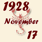 Skorpió, 1928. November 17
