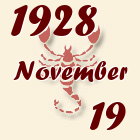 Skorpió, 1928. November 19
