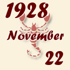 Skorpió, 1928. November 22