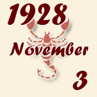 Skorpió, 1928. November 3