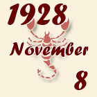 Skorpió, 1928. November 8