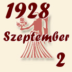 Szűz, 1928. Szeptember 2