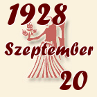 Szűz, 1928. Szeptember 20