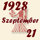 Szűz, 1928. Szeptember 21