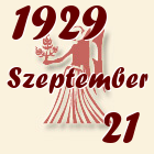 Szűz, 1929. Szeptember 21