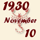 Skorpió, 1930. November 10