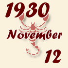 Skorpió, 1930. November 12