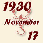 Skorpió, 1930. November 17