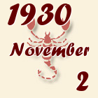 Skorpió, 1930. November 2